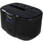 Rack HDD Inter-Tech Argus GD-PD05U USB 3.0 SATA 2.5 sau 3.5 inchcu docking station si Hub USB 3.0 negru