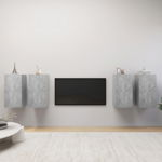 vidaXL Dulapuri TV, 4 buc, gri beton, 30,5x30x60 cm, lemn prelucrat, vidaXL