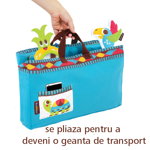Covoras de joaca Fiesta pliabil, transformabil in geanta pentru transport Yookidoo 0-12 luni, Yookidoo