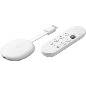 Media player Google Chromecast TV, 4 K, HDMI, Bluetooth, Wi-Fi, telecomanda, Alb