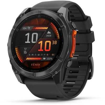 Smartwatch GARMIN Fenix 8, 51mm, AMOLED, Glass, Otel inoxidabil, GPS, Android/iOS, Slate Gray Black