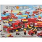 Set de constructie LX City Fire, Brigada Pompierilor, 8 in 1, 756 piese tip lego