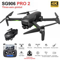 Drona SLX SG906 PRO 2 4K 5G GPS, buton de Return To Home, stabilizator 3 axe, camera Sony 4K HD cu transmisie live pe telefon, capacitate baterie: 7.6V 3400 mAh, autonomie zbor ~ 26 de minute, SLX