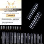 Tipsuri Full Cover Everin 120 bucati 12 marimi- Patrat Natural - JM120-Y13 - EVERIN, Everin