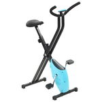 vidaXL Bicicletă fitness X-Bike cu curea de rezistență, albastru, vidaXL