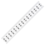 Cable tie marker; for Smart Printer; for use with cable ties; 25 x 10 mm; white, Wago