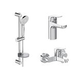 Set 6 Piese Ceraflex pentru Baie - Baterie cu Ventil Metalic pentru Lavoar