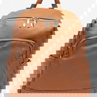 Francesca Rossi, Rucsac din piele ecologica cu buzunare multiple, Maro scortisoara