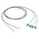 Set 4 pigtail-uri fibră LC/UPC singlemode ULTIMODE PG-55S1 (1m, G.657A1, alb, gri, maro, violet), DIPOL