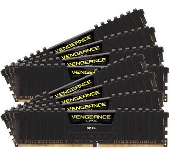 Memorie Corsair Vengeance MP 2.0, Base SPD 2666 LPX black Heatspreader, 128GB (8x16GB), DDR4, 2933MHz, CL 16