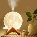 Lampa de veghe cu umidificator, Luna Moon 3D, 880 ml, 15cm, 