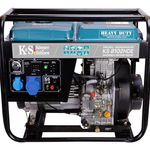 Generator diesel mono/trifazat Könner&Söhnen KS 8102HDE-1/3 ATSR, 14cp, 6.5 kW, 1x32A (230V), 1x16A (400V), 12V, autonomie 12h, iesire pentru automatizare, protectie suprasarcina si nivel scazut ulei, AVR