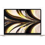 Notebook Apple MacBook Air 13 (2022) 13.6" Apple M2 8-core GPU 10-core RAM 16GB SSD 512GB Tastatura INT Starlight Gold
