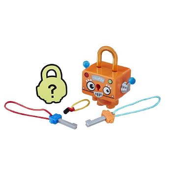 Figurina breloc Lock Stars - Robot portocaliu (E3207)