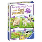 Ravensburger - Puzzle Animale de la ferma, 2/4/6/8 piese