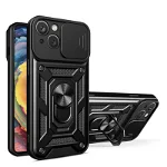 Husa Antisoc iPhone 15 Plus cu Protectie Camera Negru TCSS