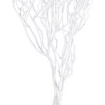 Crenguta decorativa Tea Tree, Lemn, Alb, 90 cm