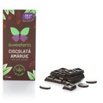 Ciocolata amaruie 70% cu indulcitor din stevie, 100g, Sweeteria, Sweeteria