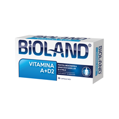 Bioland Vitamina A+D2, 30 capsule moi, Biofarm, Biofarm