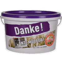 Vopsea lavabila alba Danke Anti-Mucegai, pentru baie si bucatarie, 8.5 L, aspect mat