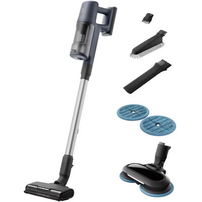 Aspirator vertical Electrolux Seria 600 EP61H21WET 21 6V 2500 mAh recipient praf 5l tub inox perie PowerPro multisuprafete cu LED Pe