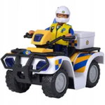 ATV Simba Fireman Sam Police cu figurina Malcolm si accesorii, Simba