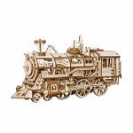 Puzzle 3D Locomotive, ROKR, Lemn, 349 piese