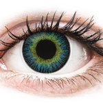 Lentile de contact colorate ColourVUE Fusion Yellow Blue - cu dioptrie (2 lentile), Maxvue Vision