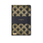 Carnet 13x21, 120 file, Art Deco Gold Block Nero, 
