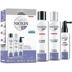 Set pentru par normal spre aspru cu aspect subtiat Nioxin System 5, Sampon 300 ml + Balsam 300 ml + Tratament 100 ml, NIOXIN