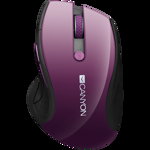 CANYON 2.4GHz wireless mouse with 6 buttons  optical tracking - blue LED  DPI 1000/1200/1600  Purple pearl glossy  113x71x39.5mm  0.07kg