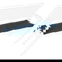 Perna pentru banca de gradina 2 locuri Poly180, Bizzotto, 115 x 47 cm, poliester impermeabil, albastru
