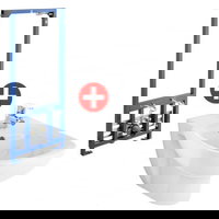 Roca Debba Square Set Bideu suspendat cu cadru montaj 36x54 cm