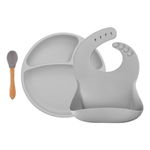 Set de hranire bebelusi - Powder Grey