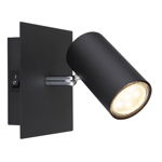 Spot metal negru mat,intrerupator, 1 bec, dulie GU10, 57910-1B, Globo, Globo Lighting