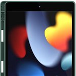 Husa de protectie tableta Next One pentru Apple iPad 10.2 inch, Suport Pen, Protectie 360, Plastic si microfiba interior, Leaf Green, Next One