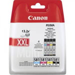 Pachet 4 Cartuse Inkjet Canon CLI-581XXL C/M/Y/BK 4 x 11.7ml, Canon