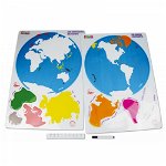 Joc cu sabloane - Descopera continentele lumii