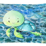 Caroline`s Treasures Carolines Comori BB8525PW1216 Marea Turtle Canvas Fabric perna decorativa Multicolore 12H x16W, 