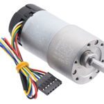 Motor electric metalic, Pololu, 24V, 150:1, 37Dx73L, pinion elicoidal, encoder