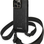 Karl Lagerfeld Karl Lagerfeld KLHCP14LSTMMK iPhone 14 Pro 6,1` hardcase czarny/black Monogram Plaque Logo Strap NoSize, Karl Lagerfeld