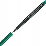 Marker Permanent Faber-Castells 0.4 mm Varf Rotund - Verde, Faber-Castell