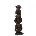 Figurina maimuta, Compozit, Maro, 10x9x32 cm, Jolipa