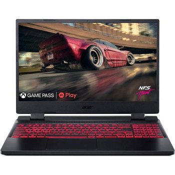 Laptop Acer Gaming 15.6'' Nitro 5 AN515-58, FHD IPS 144Hz, Procesor Intel® Core™ i5-12500H (18M Cache, up to 4.50 GHz), 16GB DDR4, 512GB SSD, GeForce RTX 3050 4GB, No OS, Obsidian Black