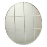Oglinda decorativa Circular, Gift Decor, Ø100 cm, metal, alb, Gift Decor
