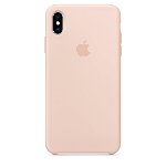 Capac protectie spate Apple Silicone Case pentru iPhone XS Max Pink Sand, Apple