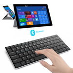 Mini tastatura bluetooth Rii ultra slim 5.8 mm Alb, Rii tek