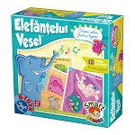Elefănțelul Vesel - Forme, Culori, Fructe și Legume, creion muzical și 12 planșe ilustrate - Joc educativ, D-Toys