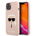 Husa Protectie Spate Karl Lagerfeld KLHCP13MSLKHLP pentru iPhone 13 (Roz)