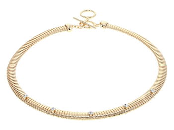 Bijuterii Femei LAUREN Ralph Lauren Omega Stone Toggle Collar Necklace GoldCrystal